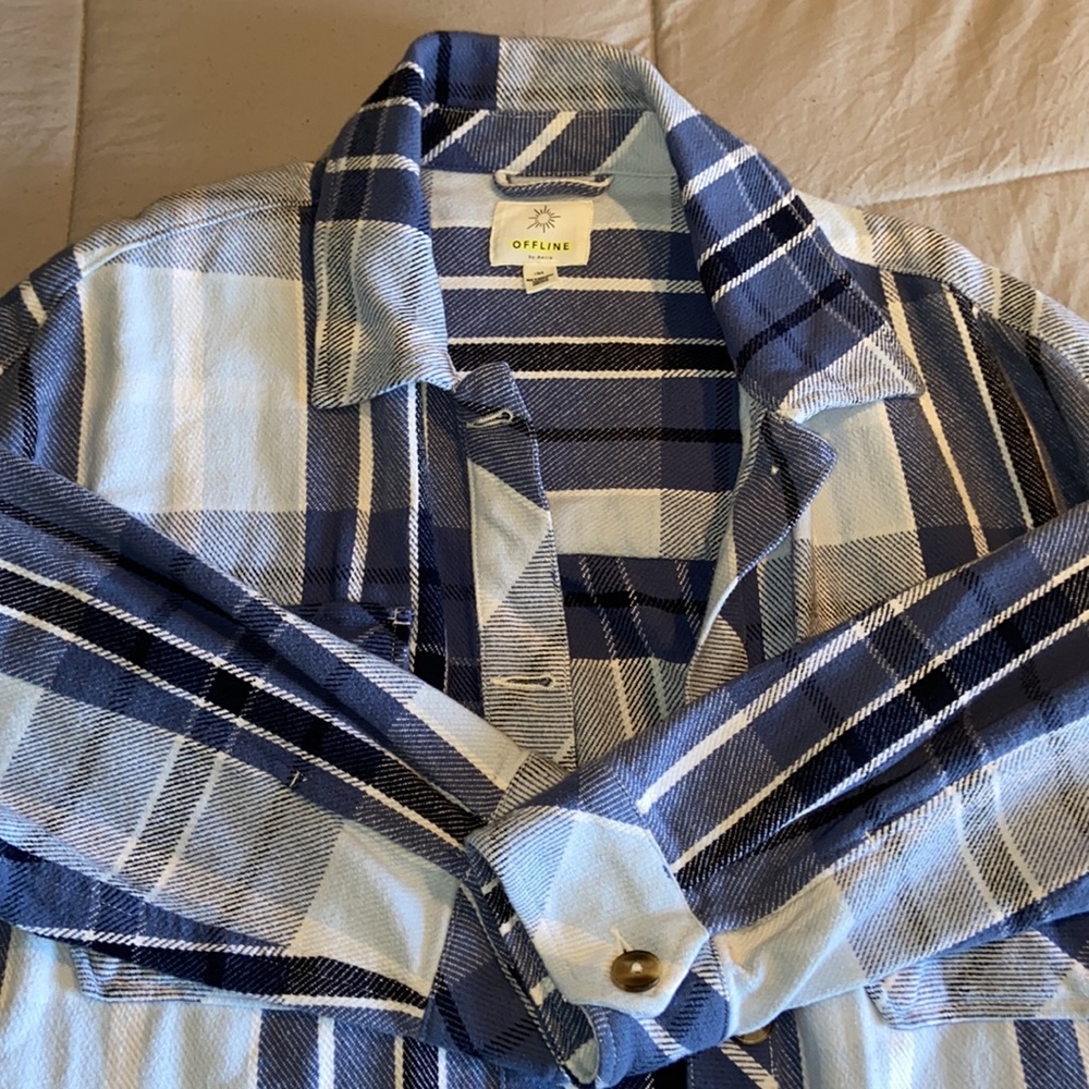 aerie offline plaid shacket